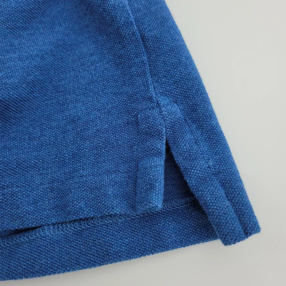 Polo Ralph Lauren Mens Large Classic Fit Polo Shirt Blue Heather Pony Nautical